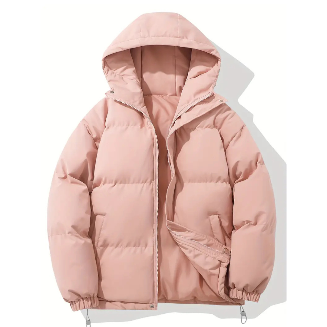 Hooded Puffer Jacket for Women – Water-Resistant Quilted Winter Coat with Side Pockets for Everyday Wear, Travel & Outdoor Activities | Thomler