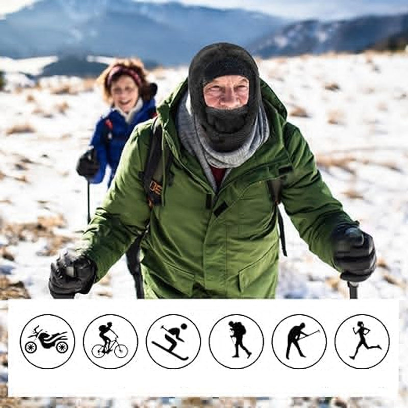 Fleece Balaclava Ski Mask Full Face Winter Hood Windproof Adjustable Neck Warmer for Skiing Snowboarding Hiking Motorcycling | Thomler