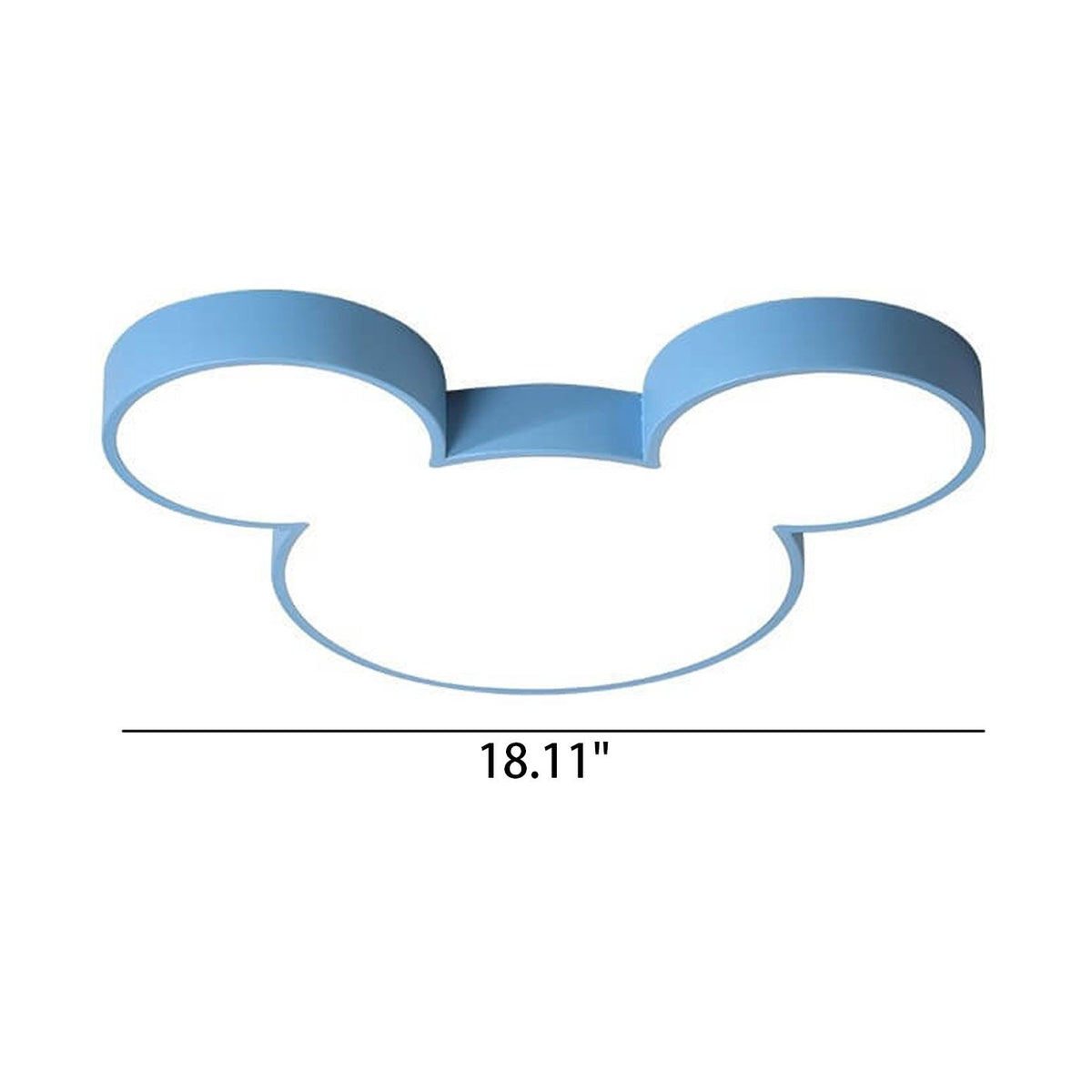 Cartoon Character LED Flush Mount Ceiling Light for Kids Room – Slim Low-Profile Design in Blue, Green, Pink & White with Integrated LED | Thomler