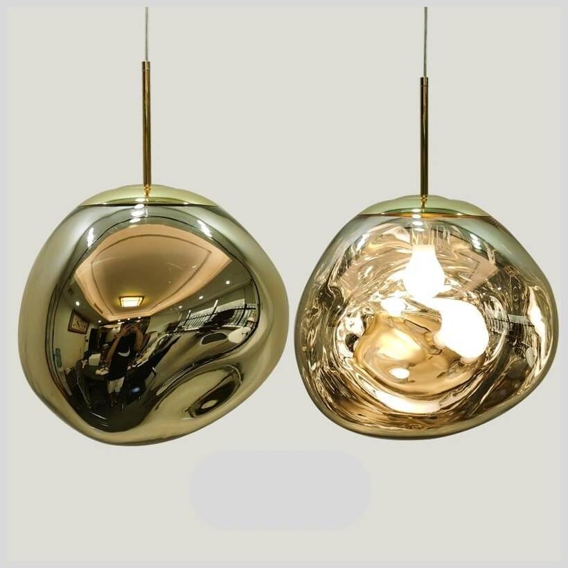 Pendant Light Mirrored Glass Sphere E27 Adjustable Dining Room Kitchen Island Hanging Ceiling Lamp | Thomler