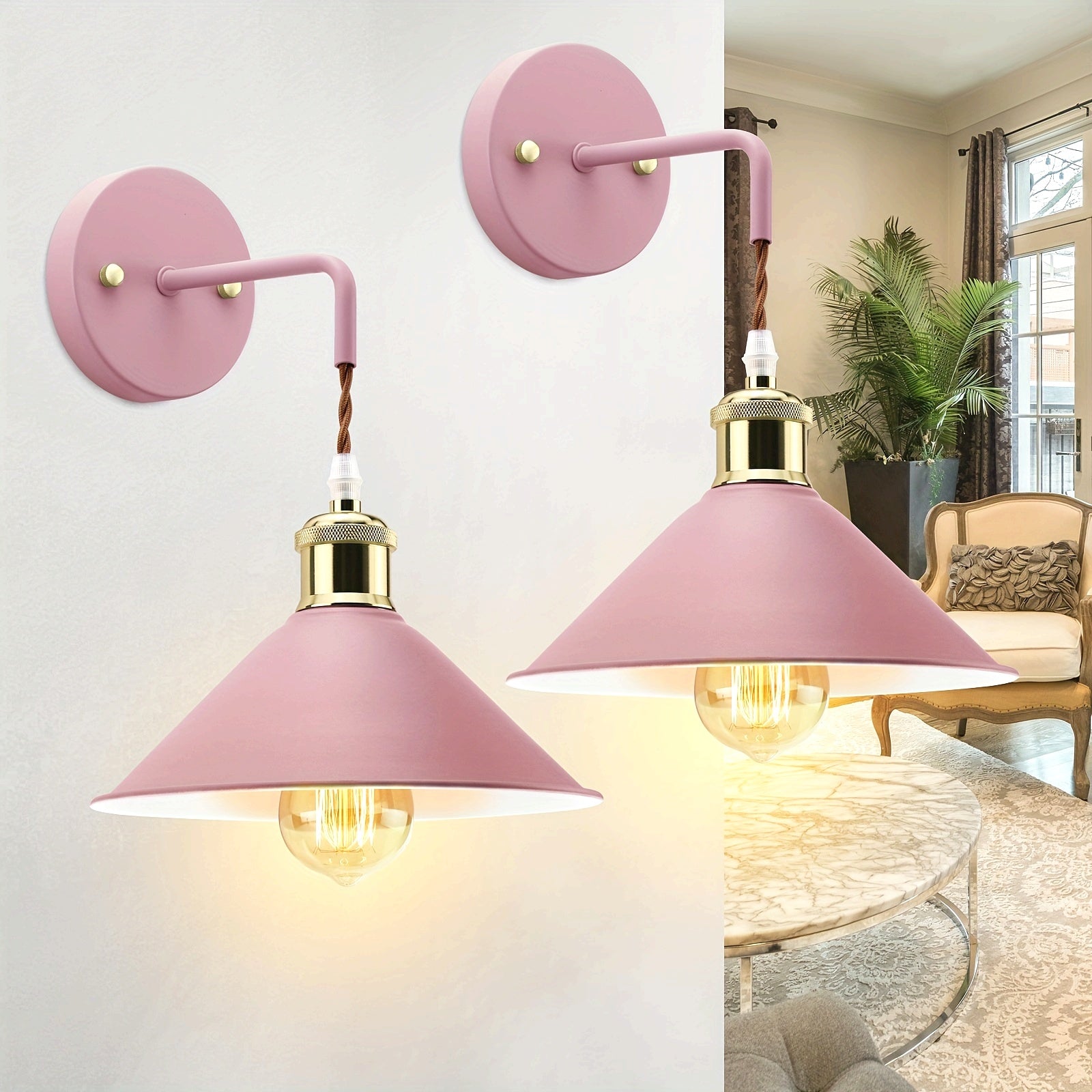 Industrial Wall Light Fixture – Oil-Rubbed Metal Accent Lamp for Bedroom, Living Room & Hallway – E26 Hardwired Sconce | Thomler