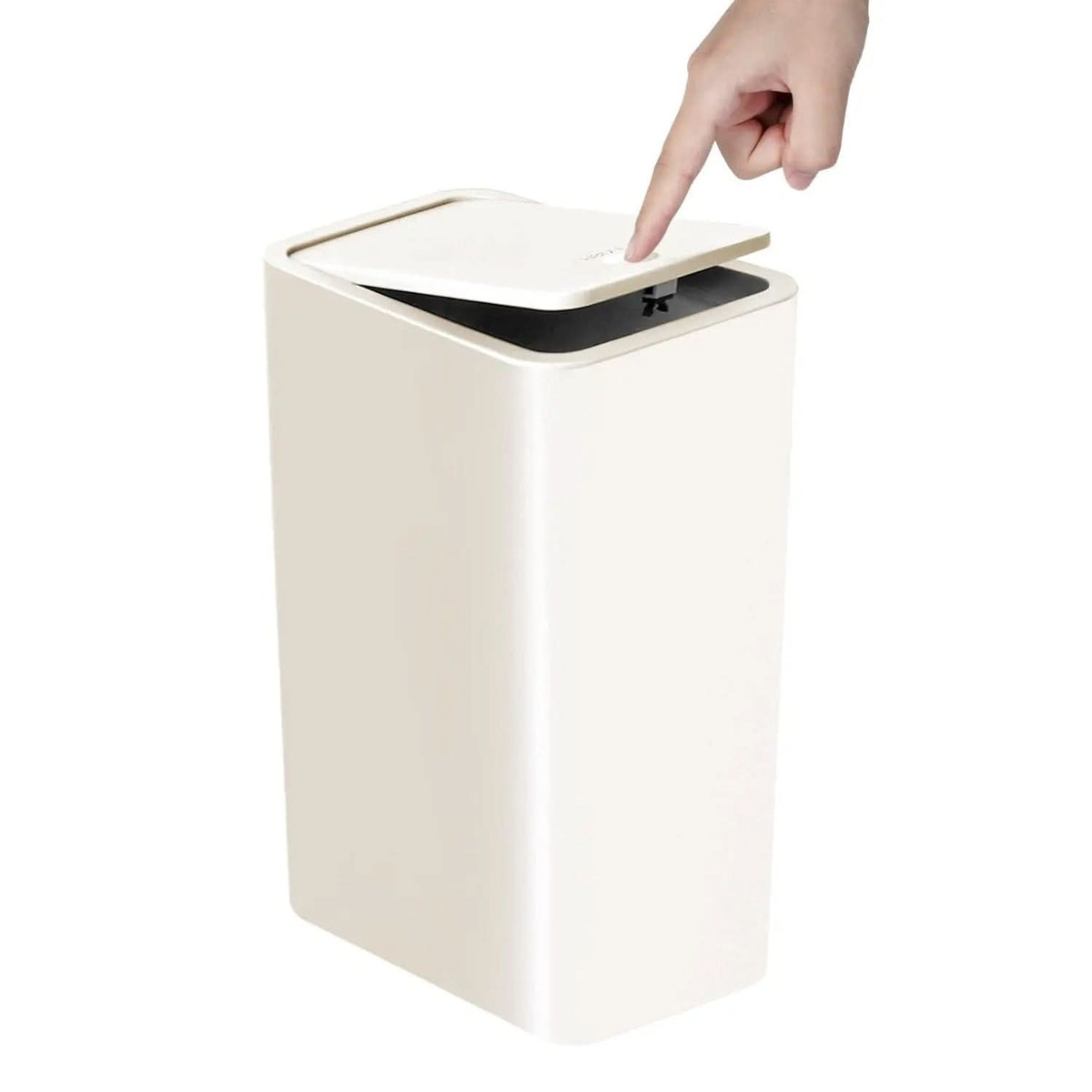 Touch-Open Waste Basket 2.6 Gal Narrow Bin for Bathrooms, Bedrooms & Home Offices | Space-Saving Design | Thomler