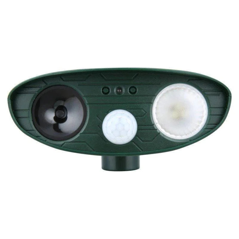 Animal Repeller Solar Powered 225.0 m² (2421.9 sq ft) Garden Protection Ultrasonic Motion Sensor Wildlife Deterrent With Flashing Light | Thomler