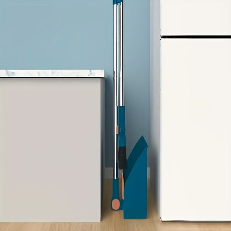 Upright Sweep & Scoop Set with Extended Handle for Floors & Tile – Standup Design, Pet Hair Pickup, Space-Saving Storage | Thomler