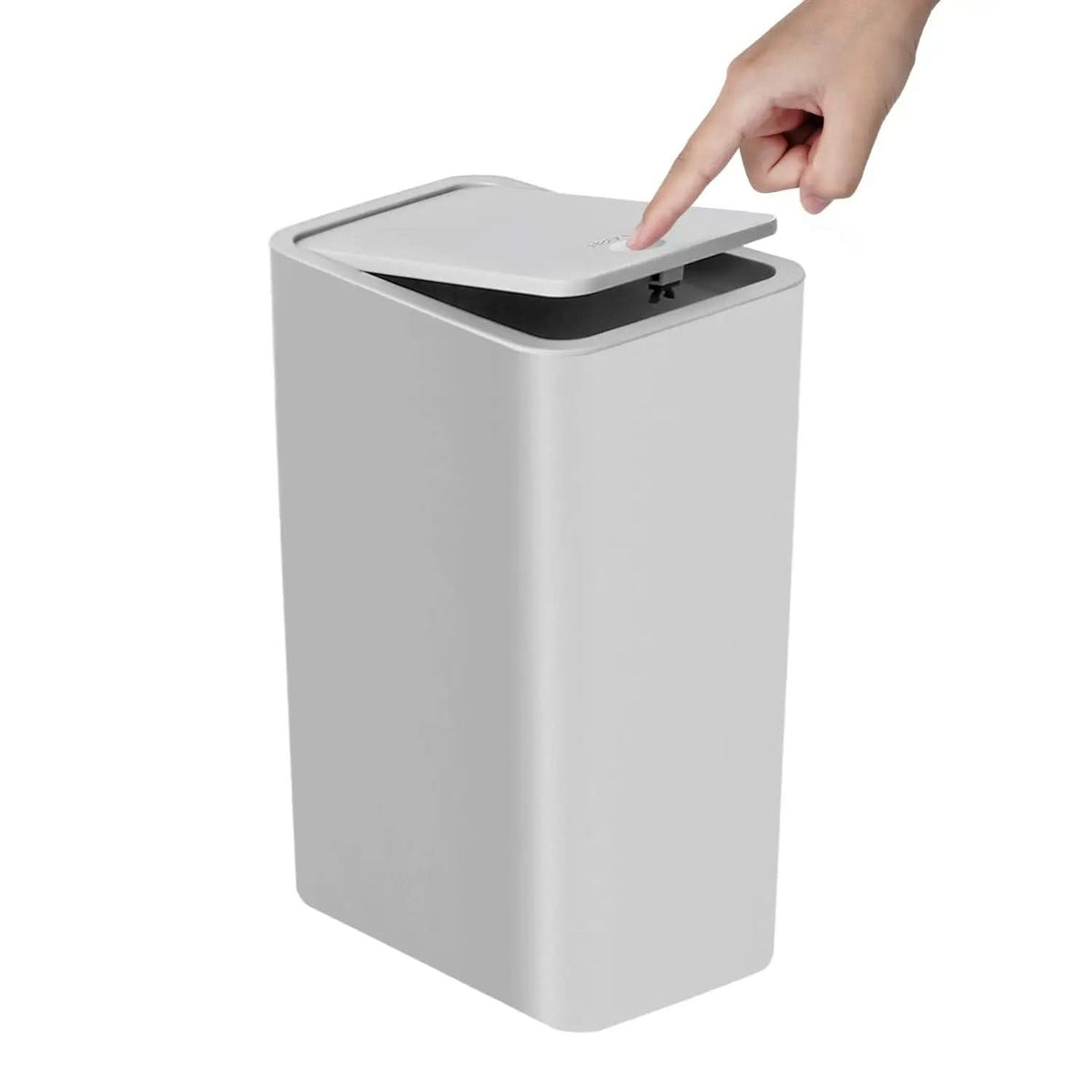 Touch-Open Waste Basket 2.6 Gal Narrow Bin for Bathrooms, Bedrooms & Home Offices | Space-Saving Design | Thomler