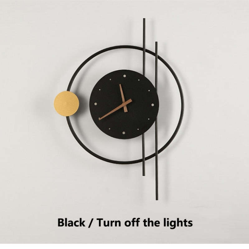 LED Wall Clock Sconce with Acrylic Face – Metal Fixture with Integrated Timepiece for Hallway & Living Room | Thomler