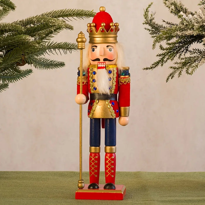 Wooden Nutcracker Soldier Figurine - Hand-Painted Holiday Decor for Mantel, Windowsill & Christmas Display | Thomler