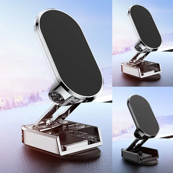 Dashboard Cell Phone Mount with Strong Magnet for Hands-Free Navigation in Any Vehicle Silver Black 360° Rotation Grip | Thomler