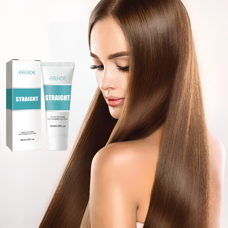 Keratin Treatment Cream for Hair Smoothing – Straightens Frizzy Curly Hair at Home – Salon Results for Women & Men – Deep Repair & Shine | Thomler