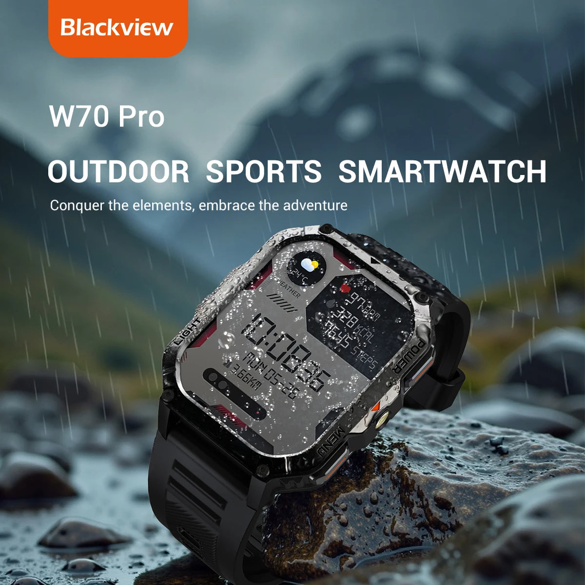 Tactical GPS Fitness Tracker with Voice Control & Built-In Flashlight for Hiking, Running & Outdoor Adventures | Thomler