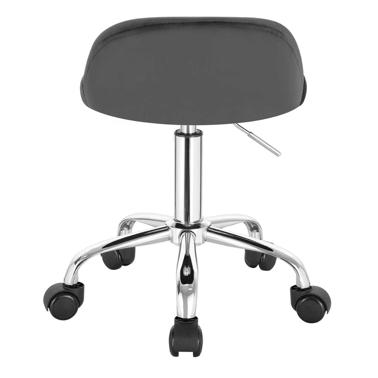 Rolling Stool Velvet Height Adjustable 53.0–65.5 cm Home Office Dressing Table Swivel Chair With Wheels | Thomler