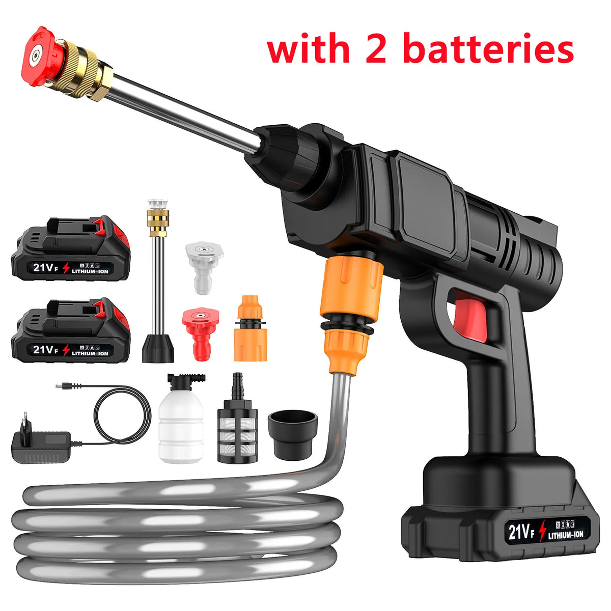 Cordless Pressure Washer Portable Battery-Powered High-Pressure Sprayer for Cars Patios Driveways | Thomler