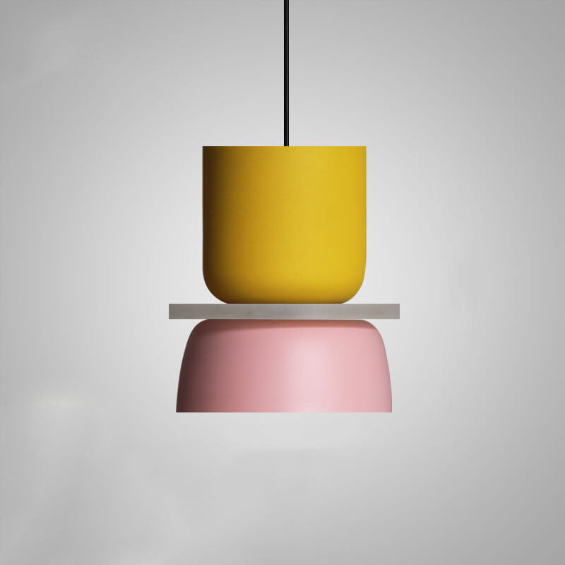 Single-Head Pendant Light with Adjustable Cord – Modern Drop Ceiling Fixture for Dining Room, Kitchen Island & Bedroom – Colorful Metal | Thomler