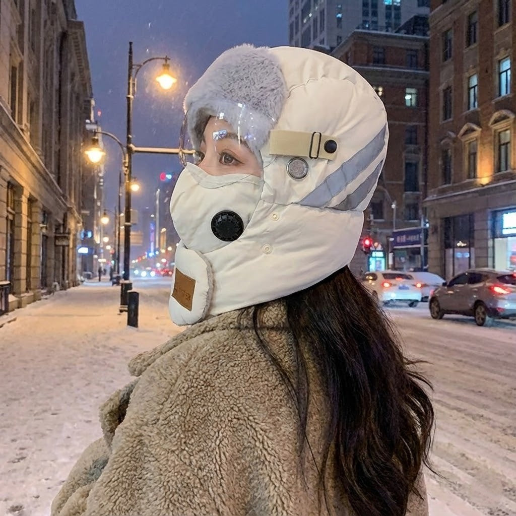 Full-Face Insulated Winter Balaclava with Detachable Shield & Windproof Design for Skiing & Cold Weather | Thomler