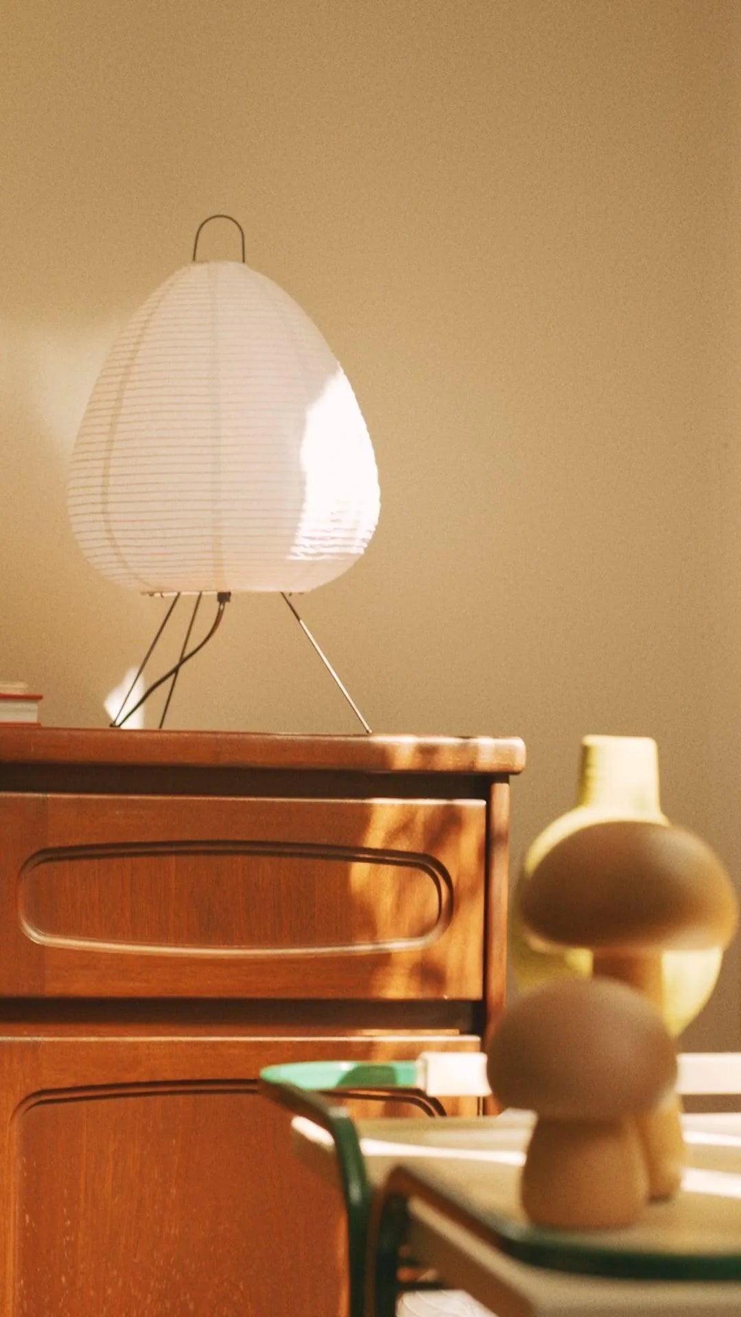 Table Lamp Rice Paper 28.0 cm White Bedroom Ambient Lighting Japanese Minimalist Desk Side Table Mood Light | Thomler