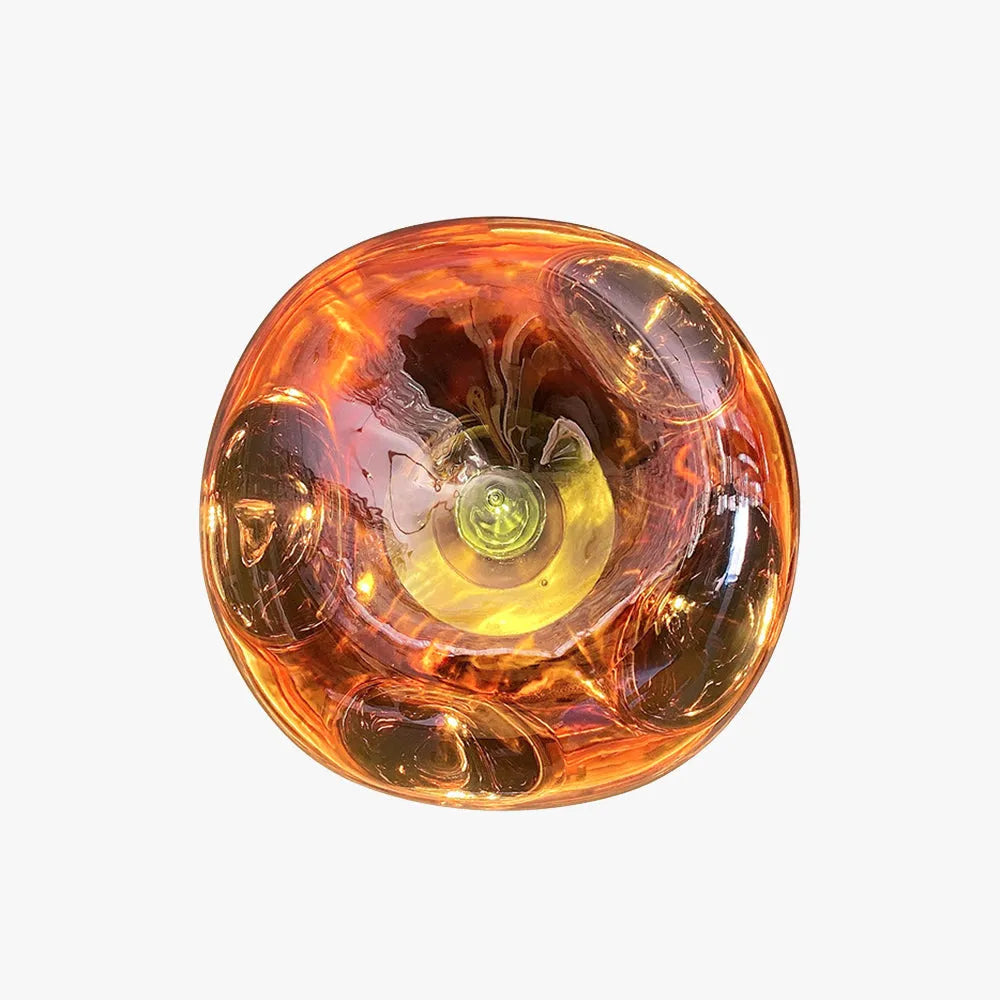 Wall Lamp PMMA Metal 12W Amber Bedroom Living Room Sculptural Warm White E27 Accent Lighting | Thomler