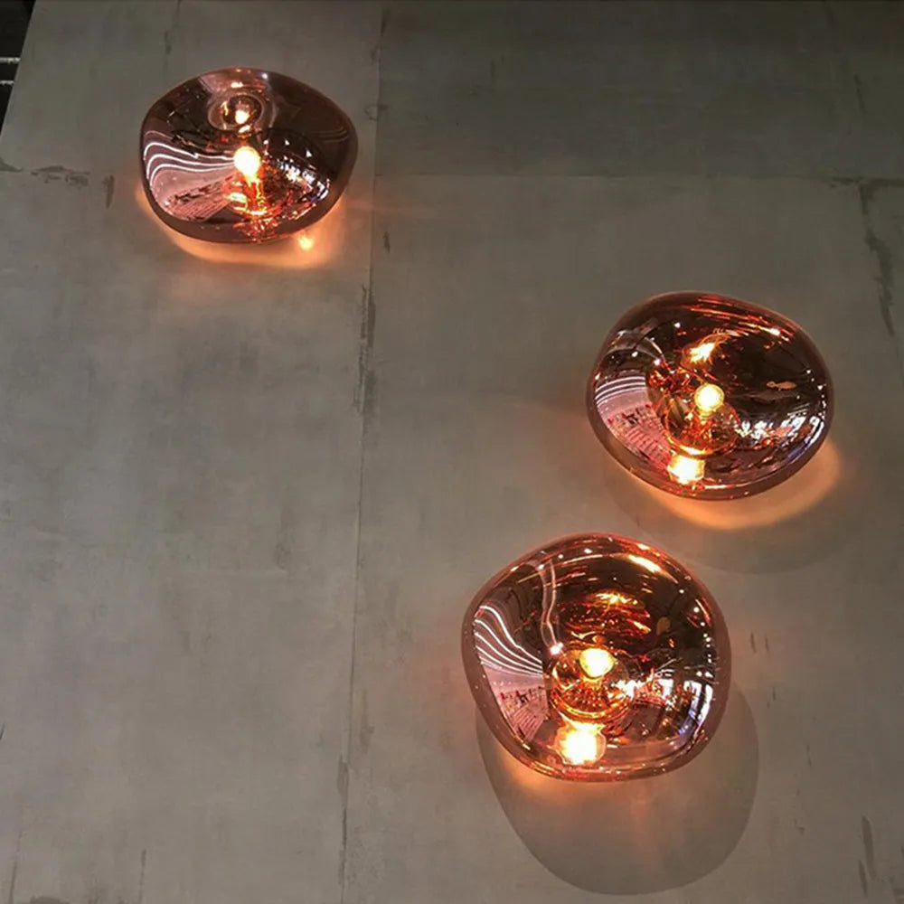 Wall Lamp PMMA Metal 12W Amber Bedroom Living Room Sculptural Warm White E27 Accent Lighting | Thomler