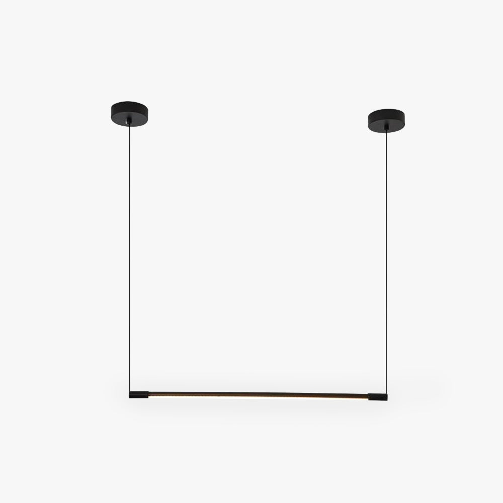 Modern Linear LED Pendant Light Black Metal Acrylic Minimalist Bar Ceiling Fixture for Kitchen Island Dining Room Office | Thomler