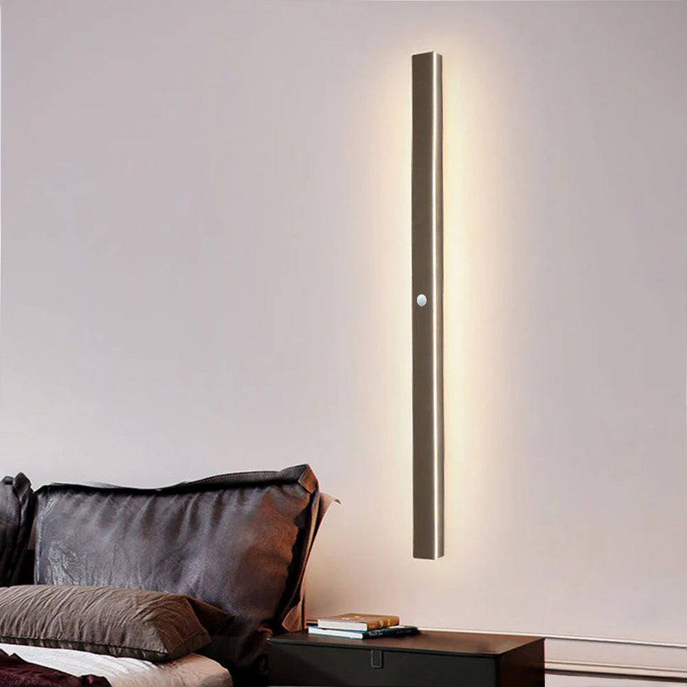 Wall Lamp Metal Acrylic 200.0 cm (78.7") Black Outdoor Facade Garden Hallway LED IP65 Weatherproof Linear Lighting | Thomler