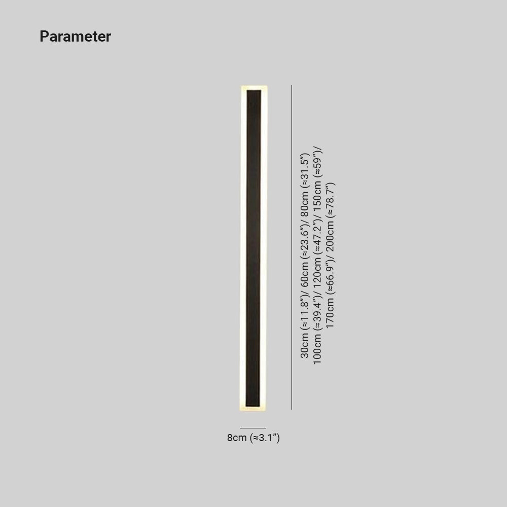 Outdoor LED Wall Sconce Modern Black Aluminum Linear Light for Patio Garden Entry Waterproof IP65 Rated Indoor Outdoor Wall Mount Fixture | Thomler