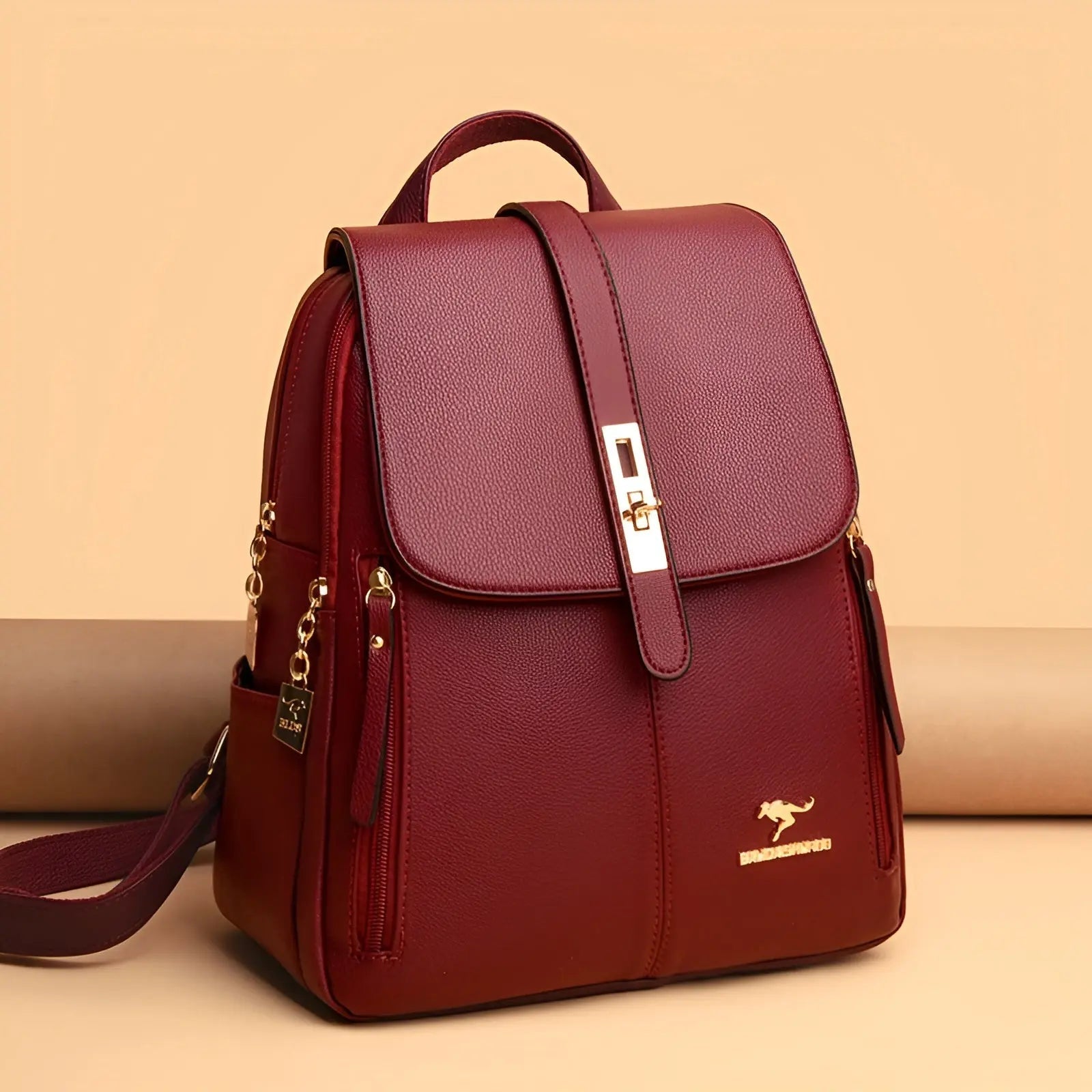 Convertible Leather Backpack Purse for Women — Multi-Pocket Daypack with Adjustable Straps for Travel, Work & Daily Essentials | Thomler