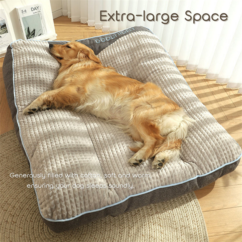 Dog Bed Crystal Velvet 80.0 cm x 64.0 cm Orthopedic Brown Indoor Sleeping Cushion Raised Rim Washable Pet Bed | Thomler