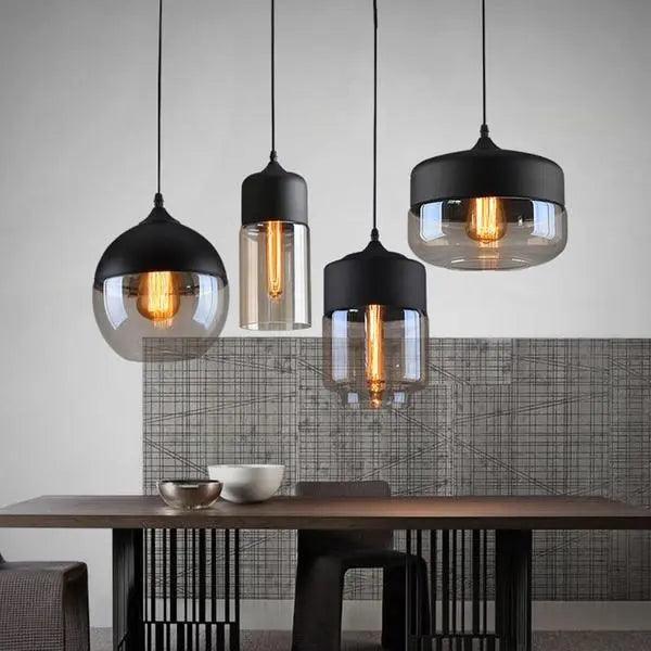 Geometric Overhead Fixture with Wood & Metal Frame – Contemporary Hanging Lamp for Dining Areas & Islands – Circle, Oval, Rectangle, Diamond | Thomler