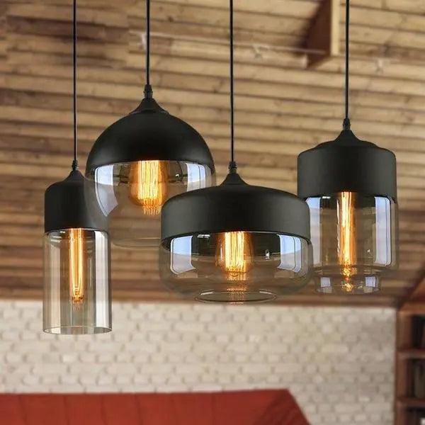 Geometric Overhead Fixture with Wood & Metal Frame – Contemporary Hanging Lamp for Dining Areas & Islands – Circle, Oval, Rectangle, Diamond | Thomler