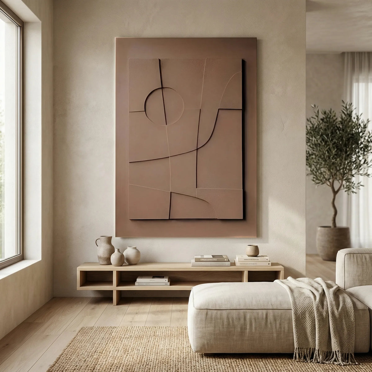 Dimensional Line Art Canvas Wall Decor Abstract Geometric Minimalist Modern Accent Piece for Living Room Bedroom Home Office Hallway 3D | Thomler