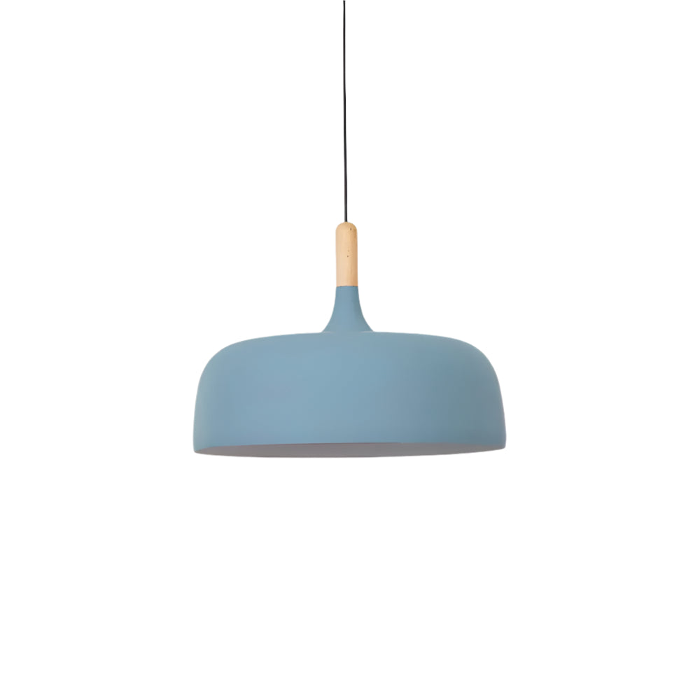 Pendant Light Wood Zinc 12.6 in Dome Adjustable Dining Kitchen Hanging Ceiling Lamp Scandinavian Minimalist | Thomler