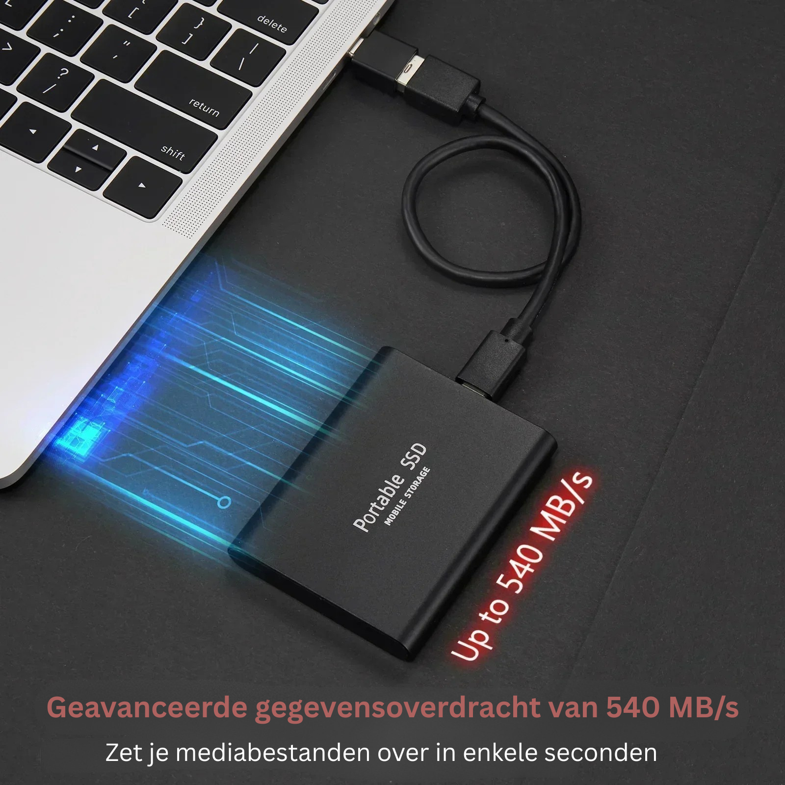 128GB Portable Solid State Drive | Aluminum External SSD for Laptop, Desktop & Mobile | USB-C & USB 3.1 Compatible | High-Speed Data | Thomler