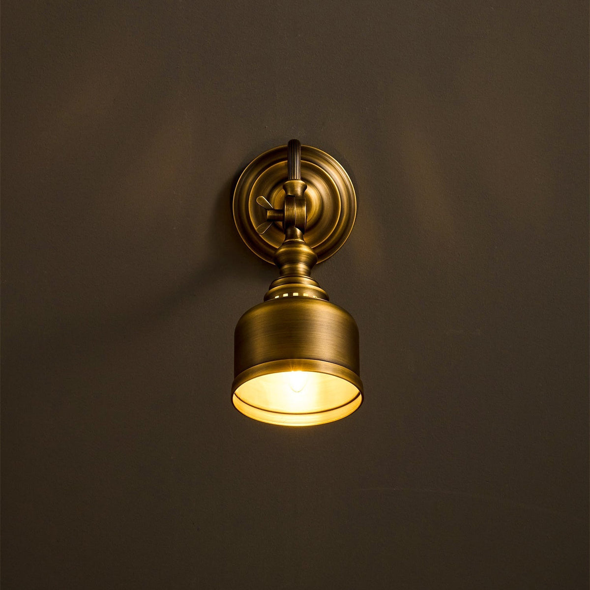 Adjustable Brass Wall Reading Light with Antique Finish – Flexible Sconce for Bedroom & Study | Thomler
