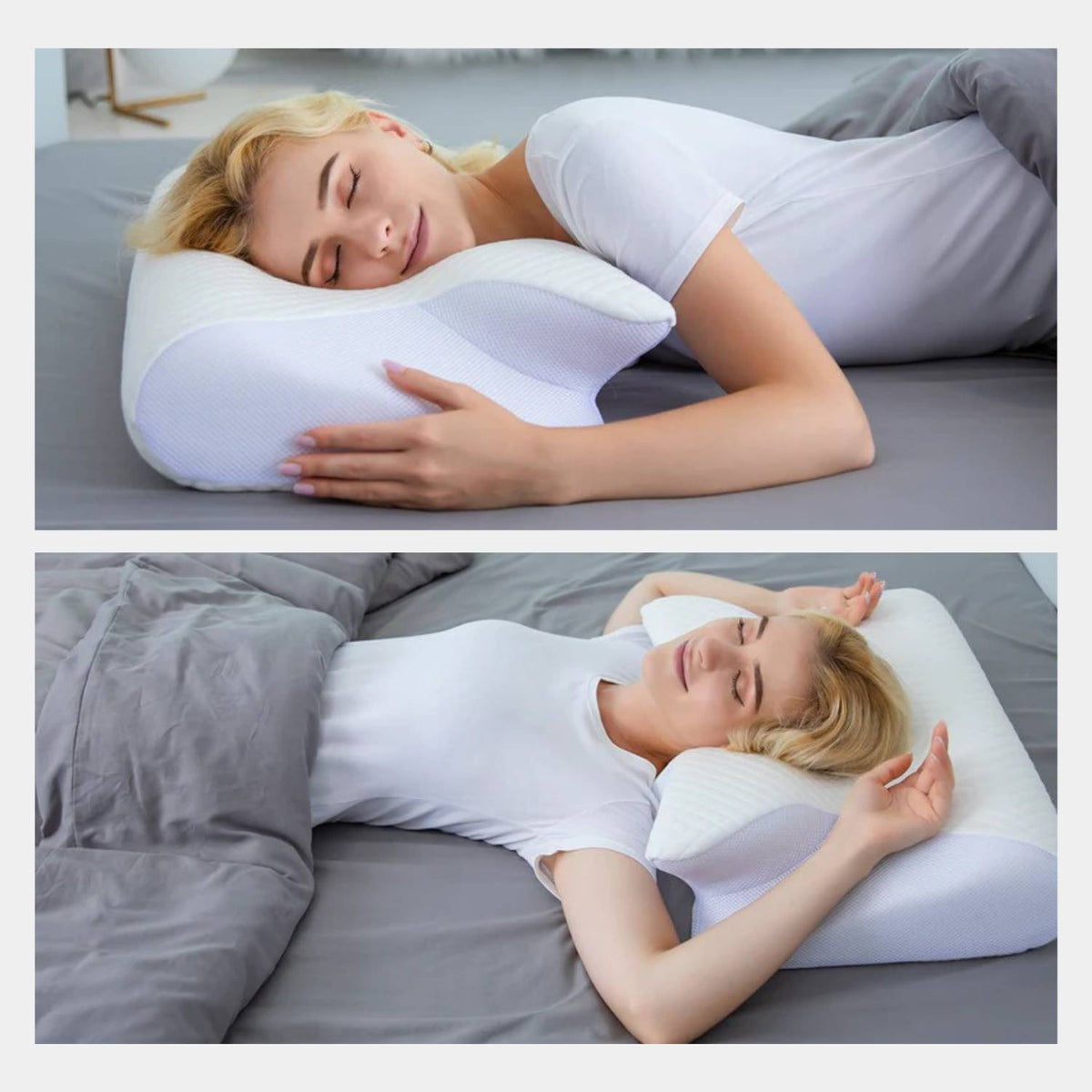 Memory Foam Pillow Cervical Support for Neck and Shoulder Pain Relief Orthopedic Contour Pillow Cooling Breathable Cover for Side Back | Thomler