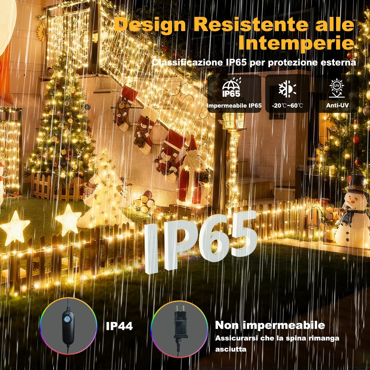 Smart Cascading Icicle Holiday Lights – App & Remote – 17 Modes, Music Sync, Timer – Outdoor IP65 – 656-5900 ft LEDs – Dual White or | Thomler