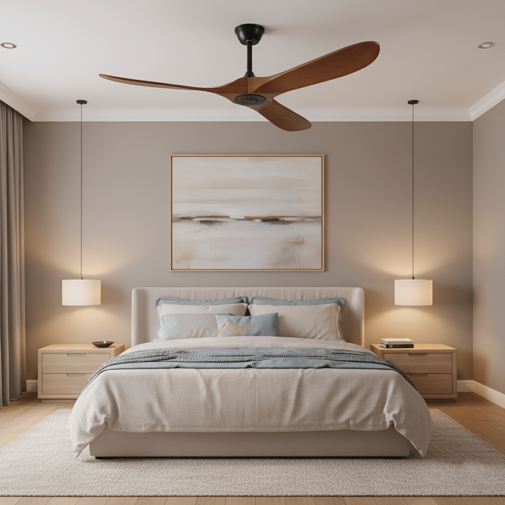 Breeze 42 in 52 in Ceiling Fan DC Motor Wooden Blades Indoor Living Room Bedroom Air Circulation | Thomler