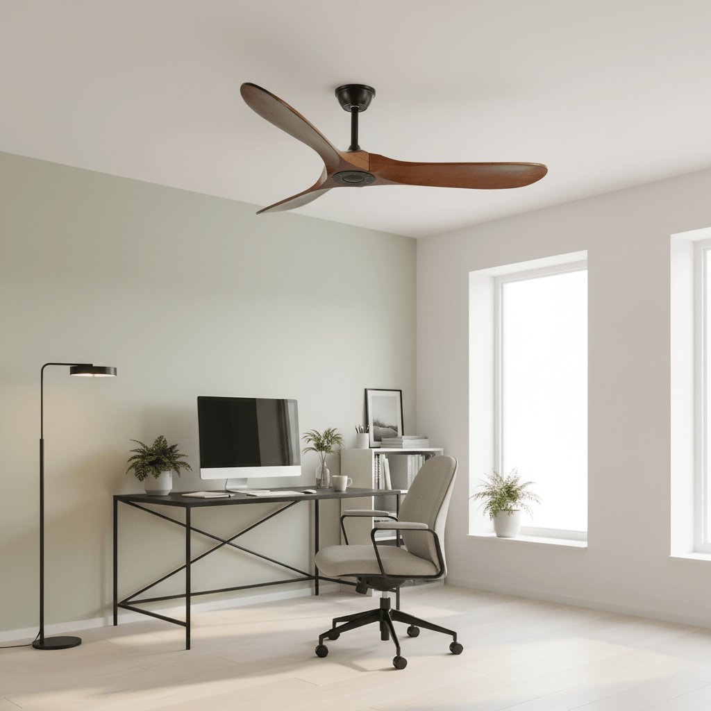 Breeze 42 in 52 in Ceiling Fan DC Motor Wooden Blades Indoor Living Room Bedroom Air Circulation | Thomler