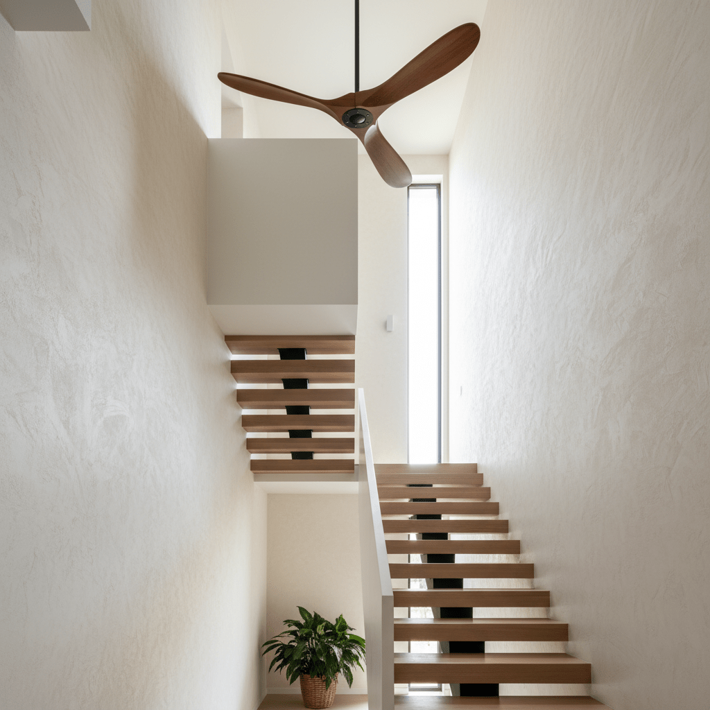 Breeze 42 in 52 in Ceiling Fan DC Motor Wooden Blades Indoor Living Room Bedroom Air Circulation | Thomler