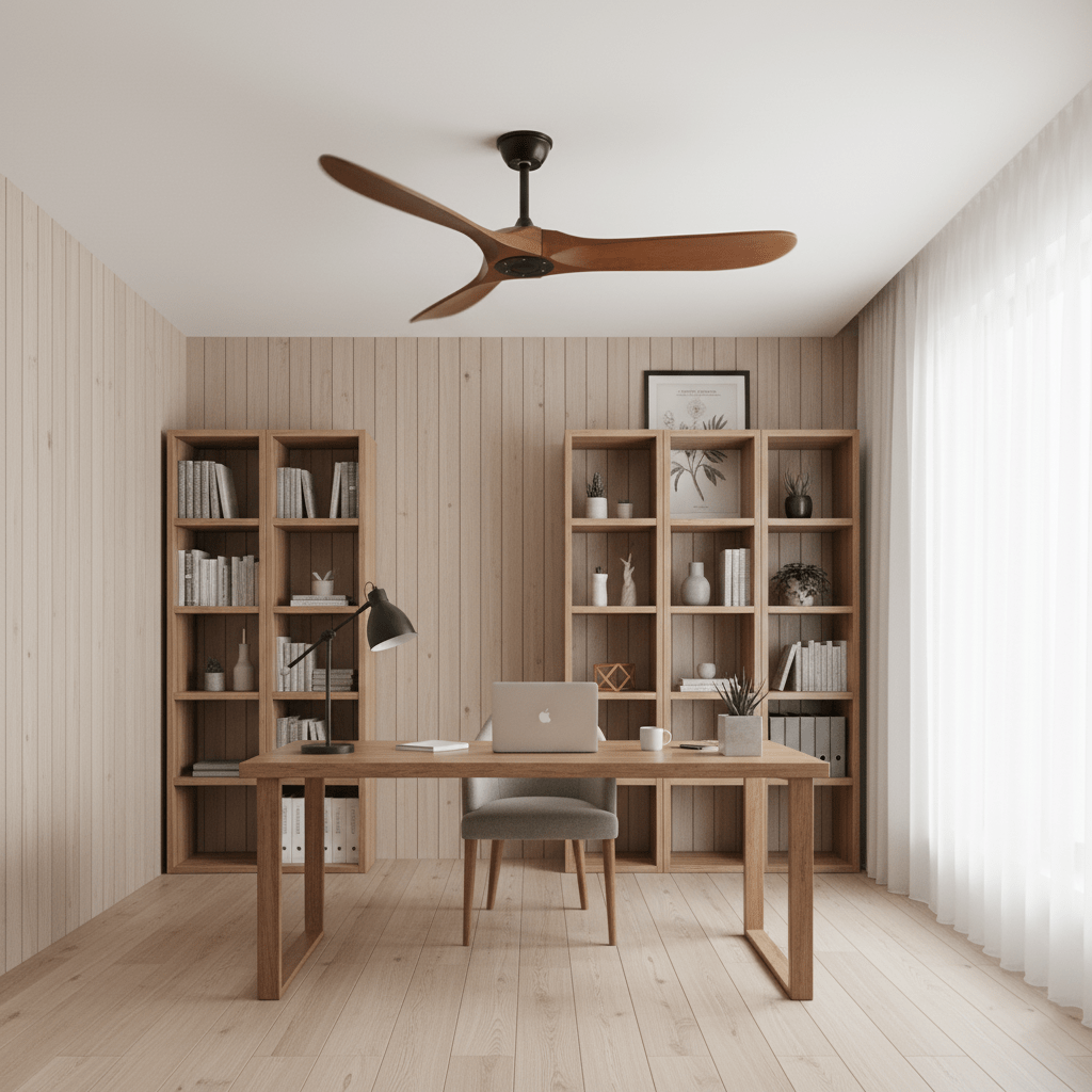Breeze 42 in 52 in Ceiling Fan DC Motor Wooden Blades Indoor Living Room Bedroom Air Circulation | Thomler