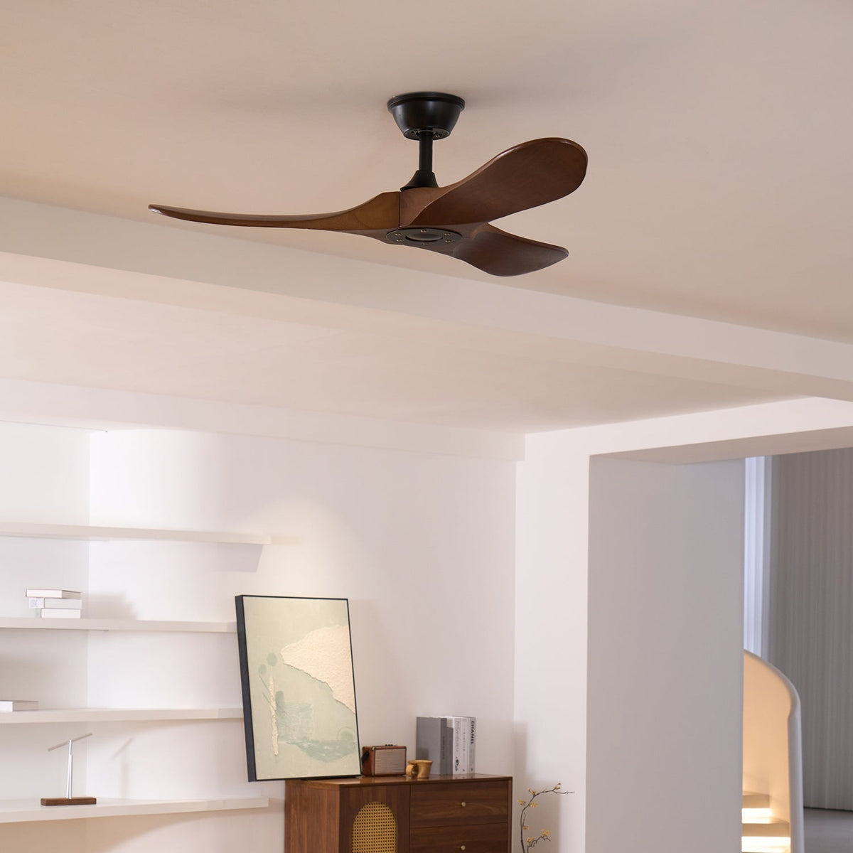 Wooden Blade Ceiling Fan with Remote 42-52 Inch 6-Speed Reversible Indoor Cooling Fan Vintage Farmhouse Style for Bedroom Living Room | Thomler