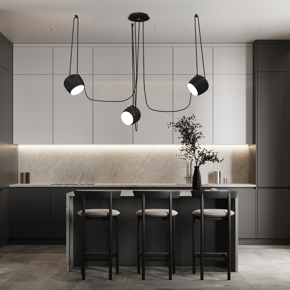 Pendant Light Aluminum 10W Dimmable 9.8 in Modern Living Room Kitchen Hanging Lamp Adjustable Cable Design | Thomler