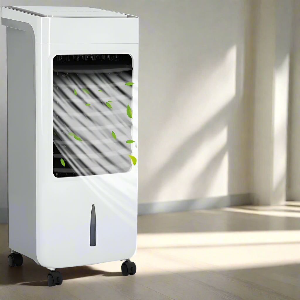 Evaporative Air Cooler with Remote & 2.6 Gal Water Tank – Tower Fan Humidifier for Bedroom Office Living Room | Thomler