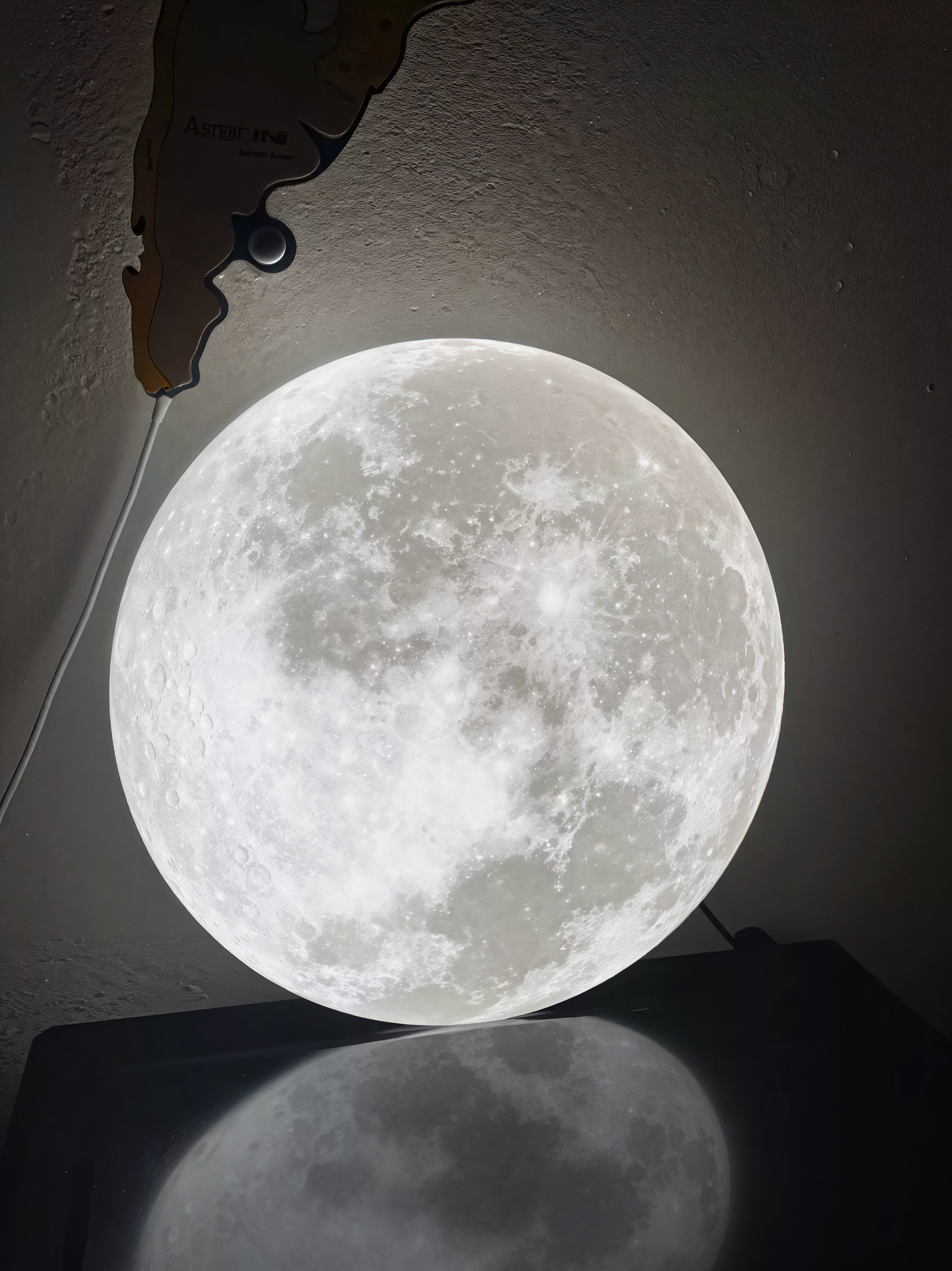 3D Moon Ceiling Light with Remote – Realistic Lunar Surface LED Fixture for Bedroom, Living Room & Kids Room – Dimmable Warm to Cool White | Thomler