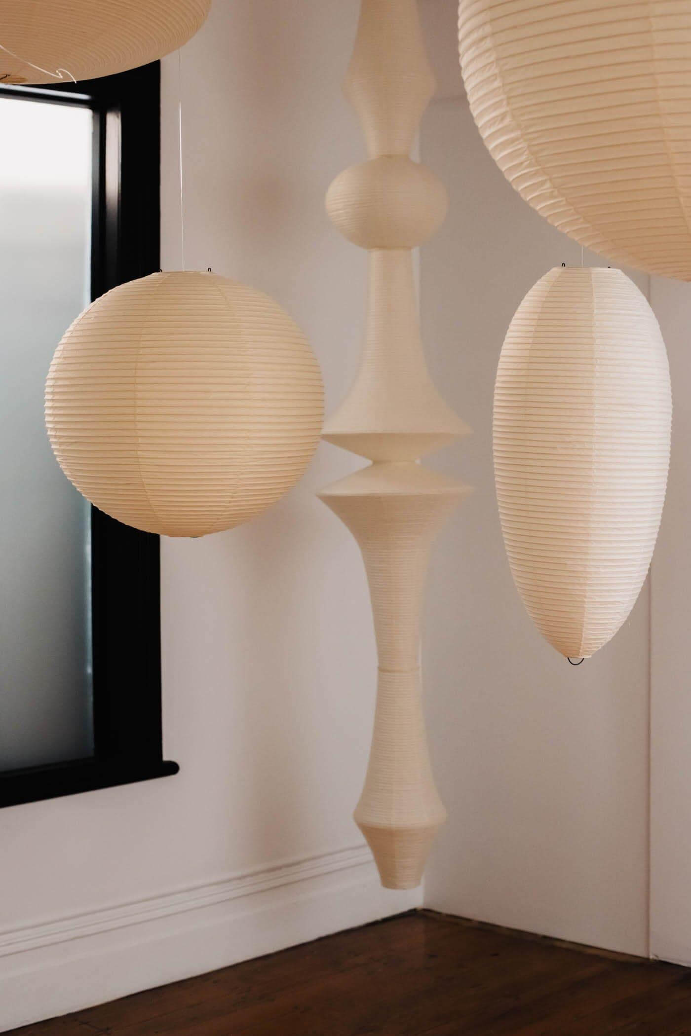 Pendant Light Paper Shade 11.4 in x 19.7 in Indoor Living Room Dining Room Warm Glow Decorative Lamp | Thomler