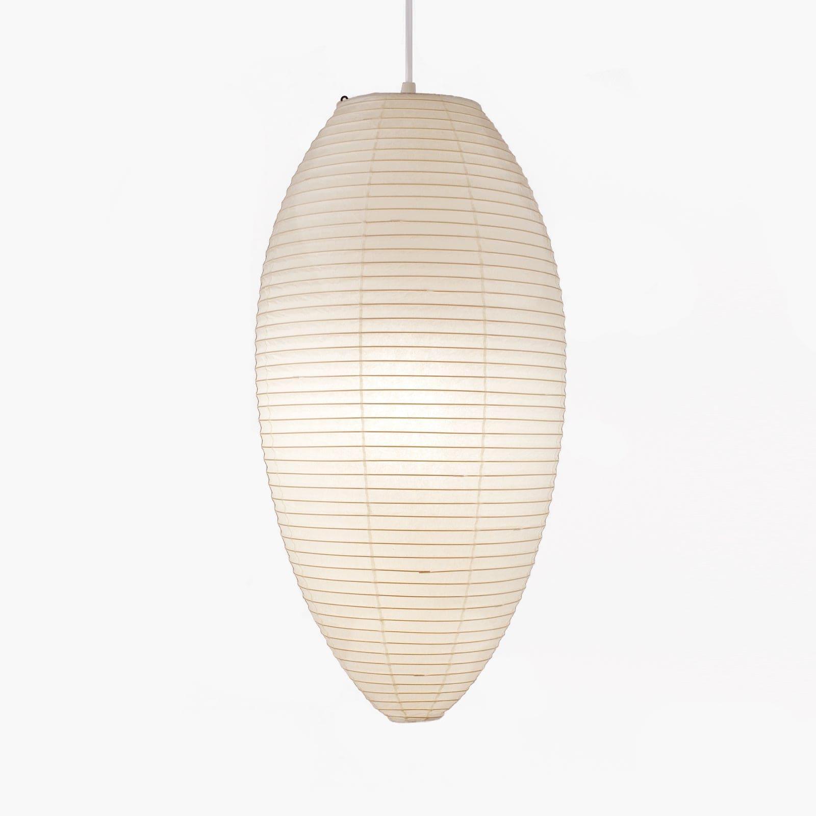 Pendant Light Paper Shade 11.4 in x 19.7 in Indoor Living Room Dining Room Warm Glow Decorative Lamp | Thomler