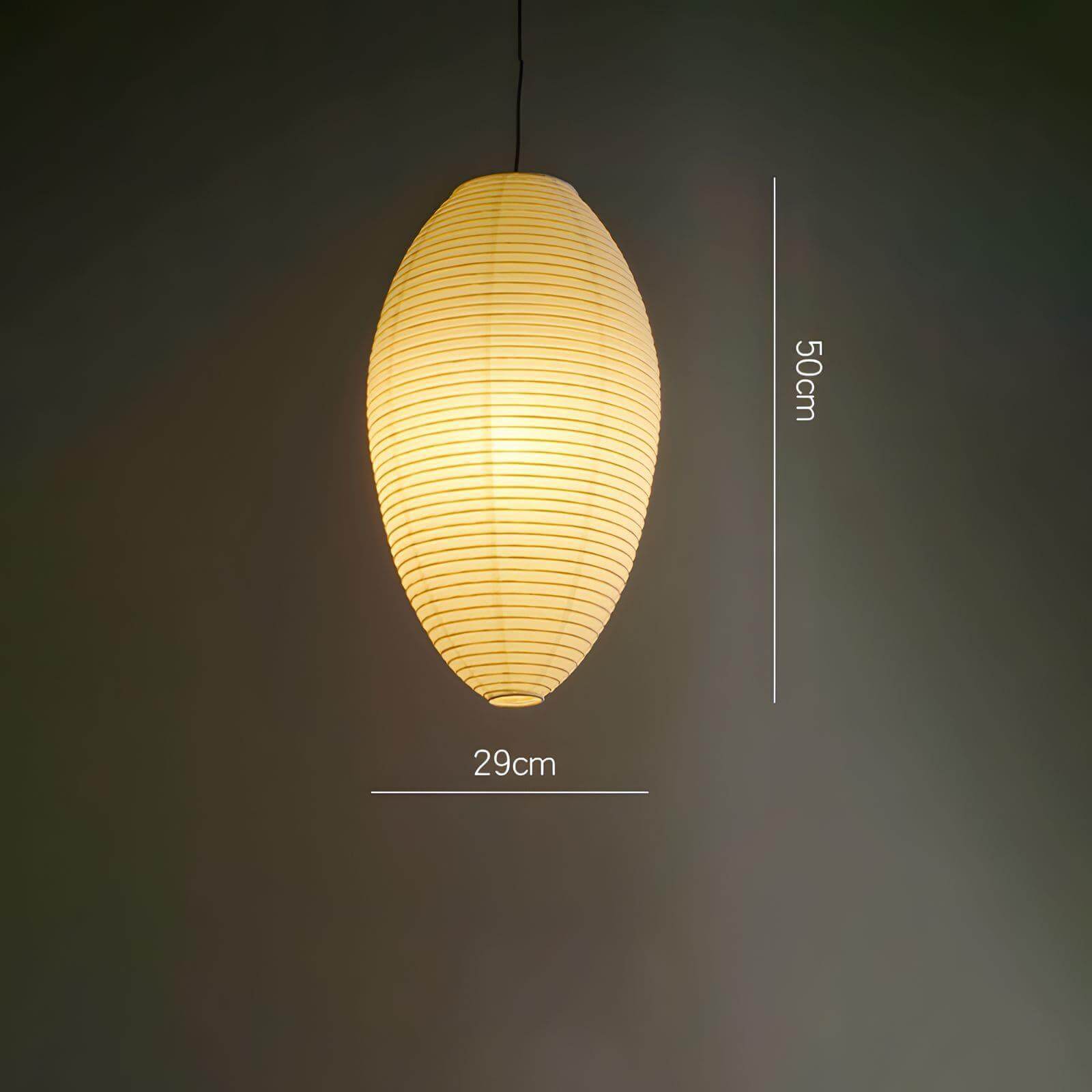 Pendant Light Paper Shade 11.4 in x 19.7 in Indoor Living Room Dining Room Warm Glow Decorative Lamp | Thomler