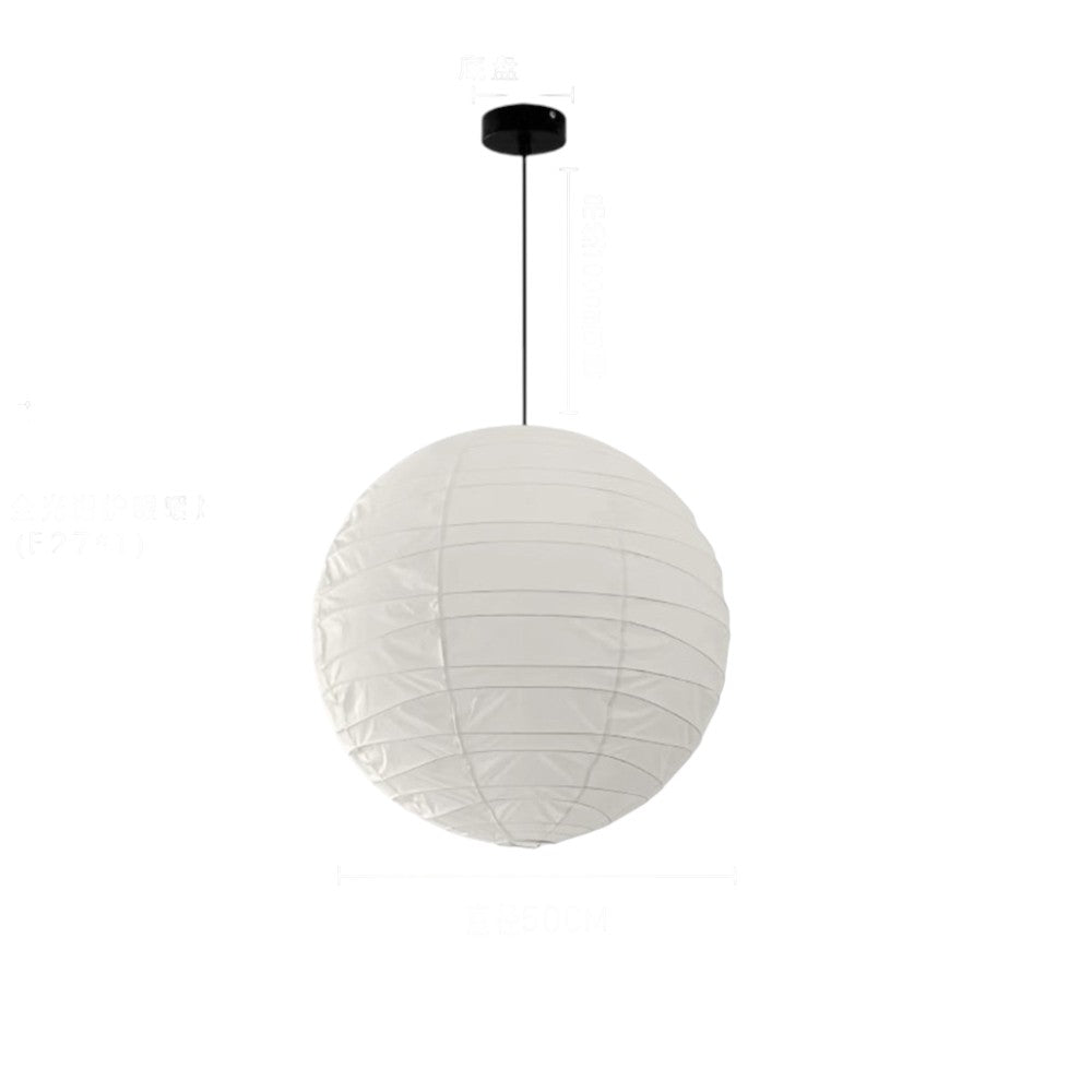 Pendant Light Rice Paper 55.0 cm White Bedroom Living Room Japandi Scandinavian Hanging Ceiling Light | Thomler