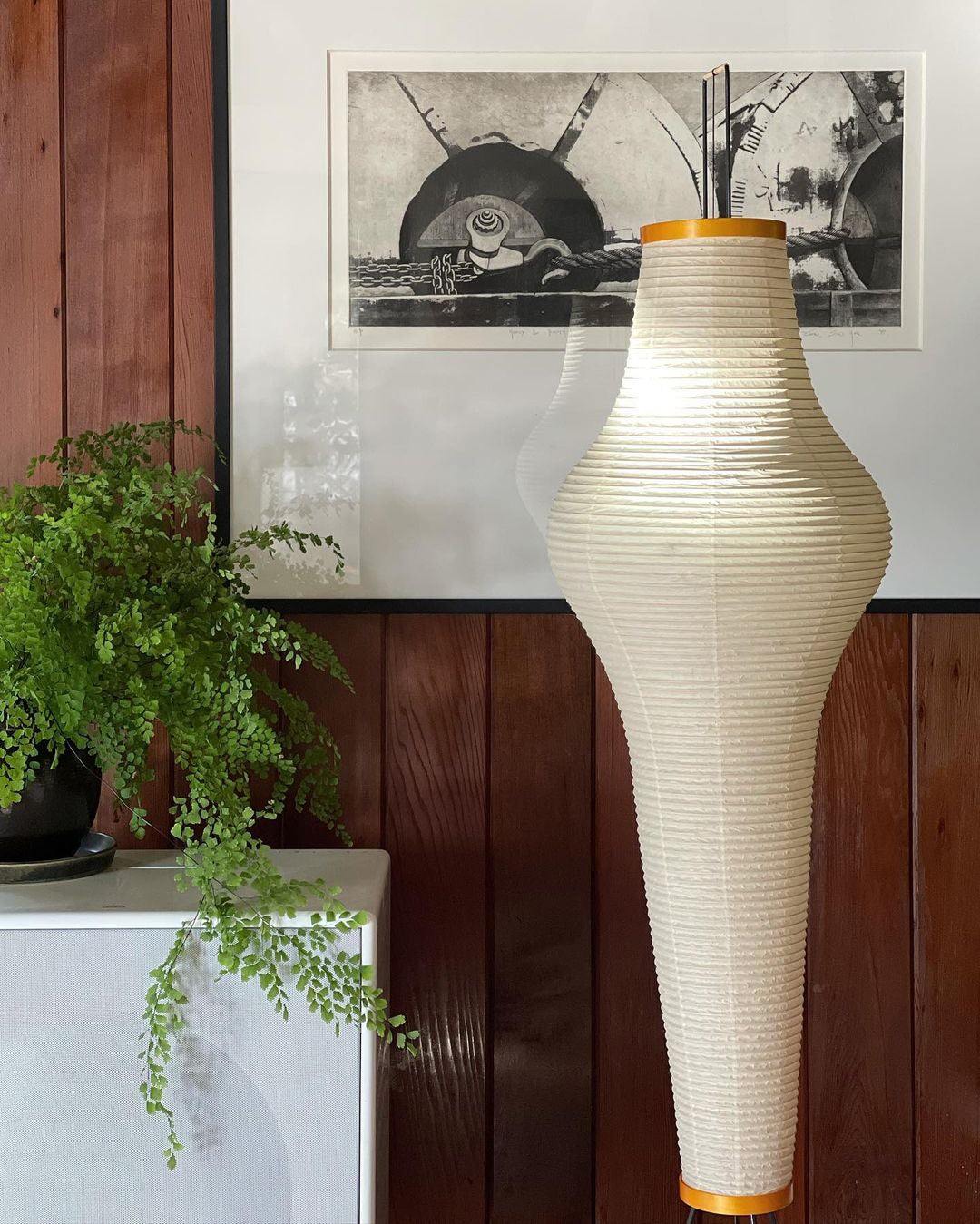 Floor Lamp Mulberry Paper Shade Ø 50.0 cm (19.7") White Living Room Bedroom Japandi Japanese Style Reading Light | Thomler