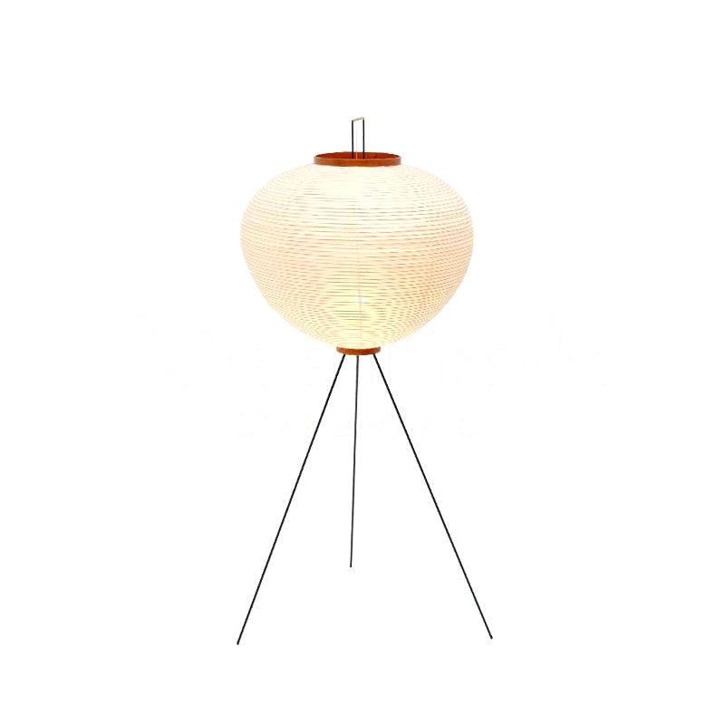 Floor Lamp Mulberry Paper Shade Ø 50.0 cm (19.7") White Living Room Bedroom Japandi Japanese Style Reading Light | Thomler