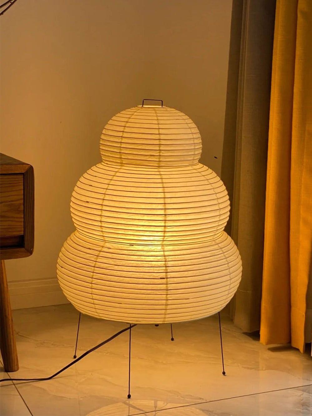 Table Lamp Mulberry Paper 16.9 in Indoor Soft Light White Decorative LED E26 E27 | Thomler