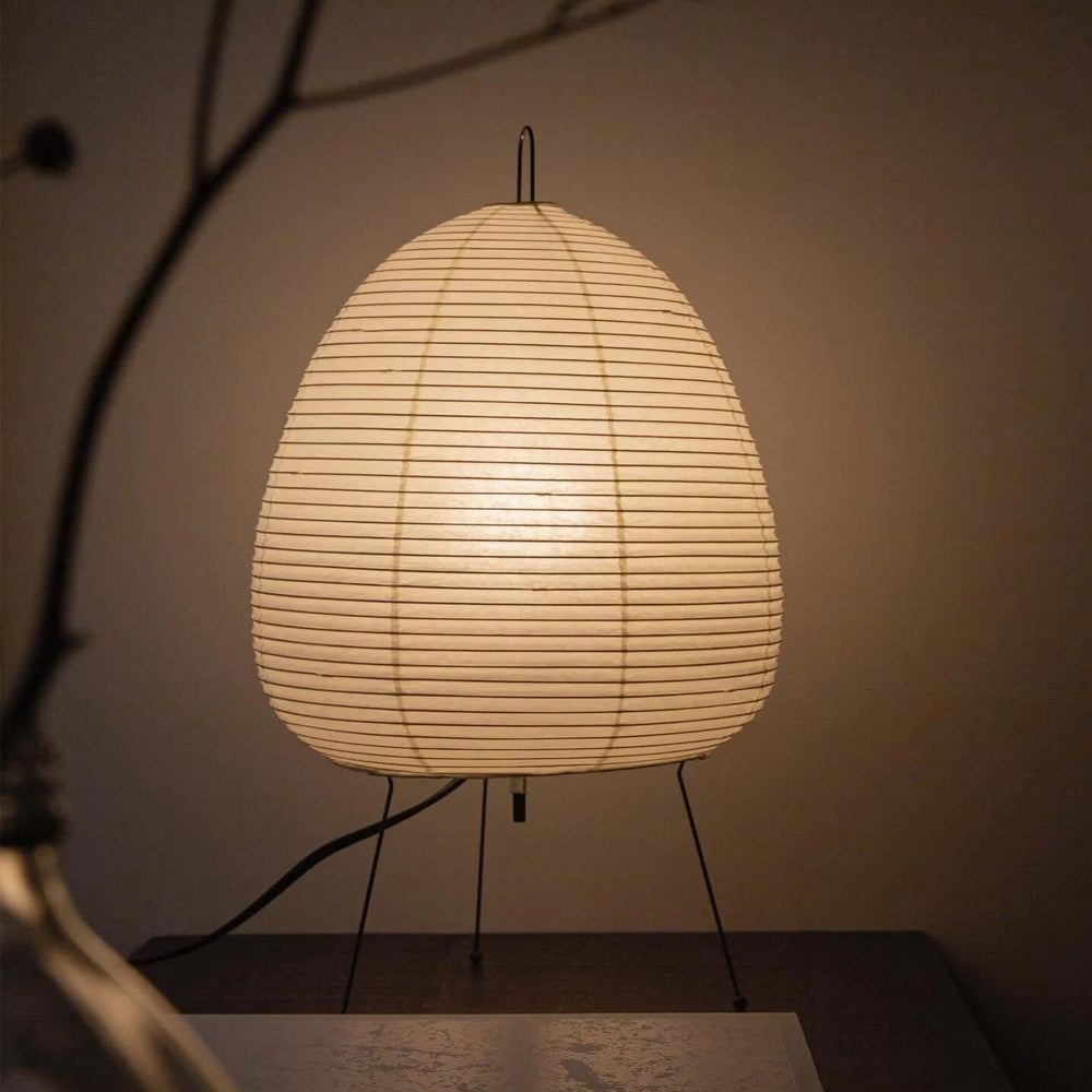 Table Lamp Rice Paper 16.9 in Indoor LED Bedroom Desk Nightstand Light | Thomler